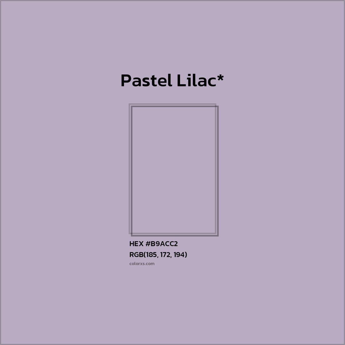 HEX #B9ACC2 Color Name, Color Code, Palettes, Similar Paints, Images