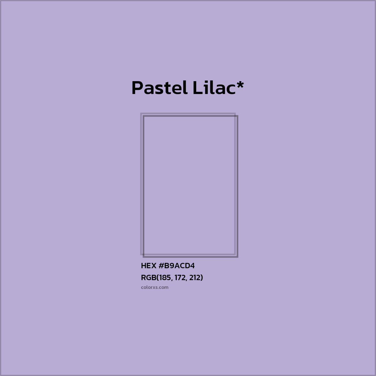 HEX #B9ACD4 Color Name, Color Code, Palettes, Similar Paints, Images