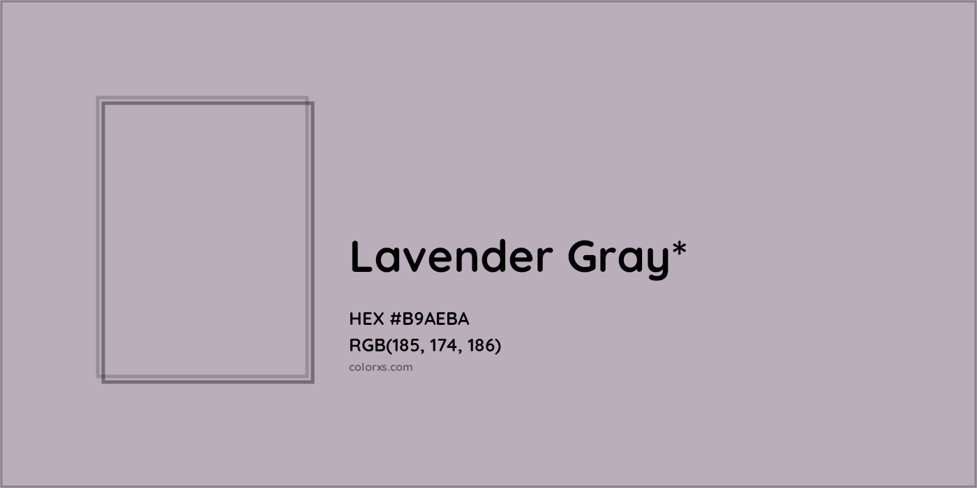 HEX #B9AEBA Color Name, Color Code, Palettes, Similar Paints, Images