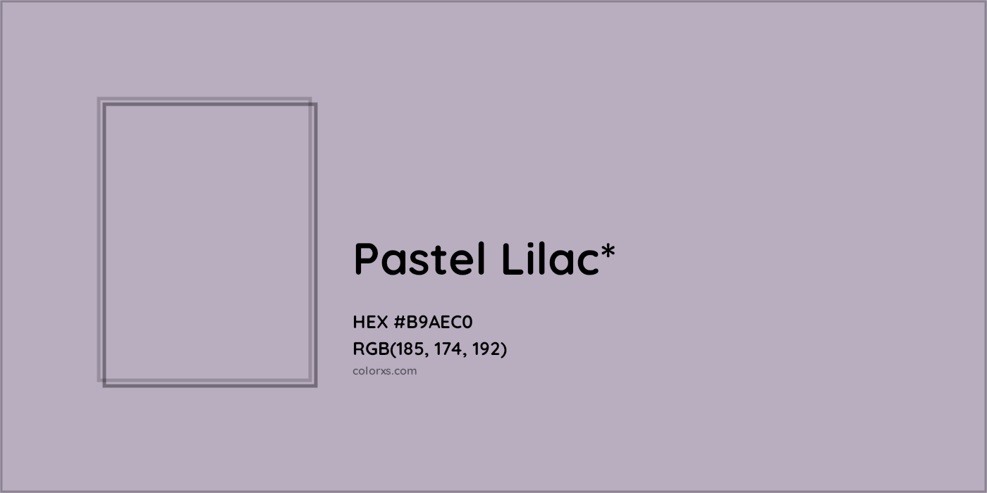 HEX #B9AEC0 Color Name, Color Code, Palettes, Similar Paints, Images