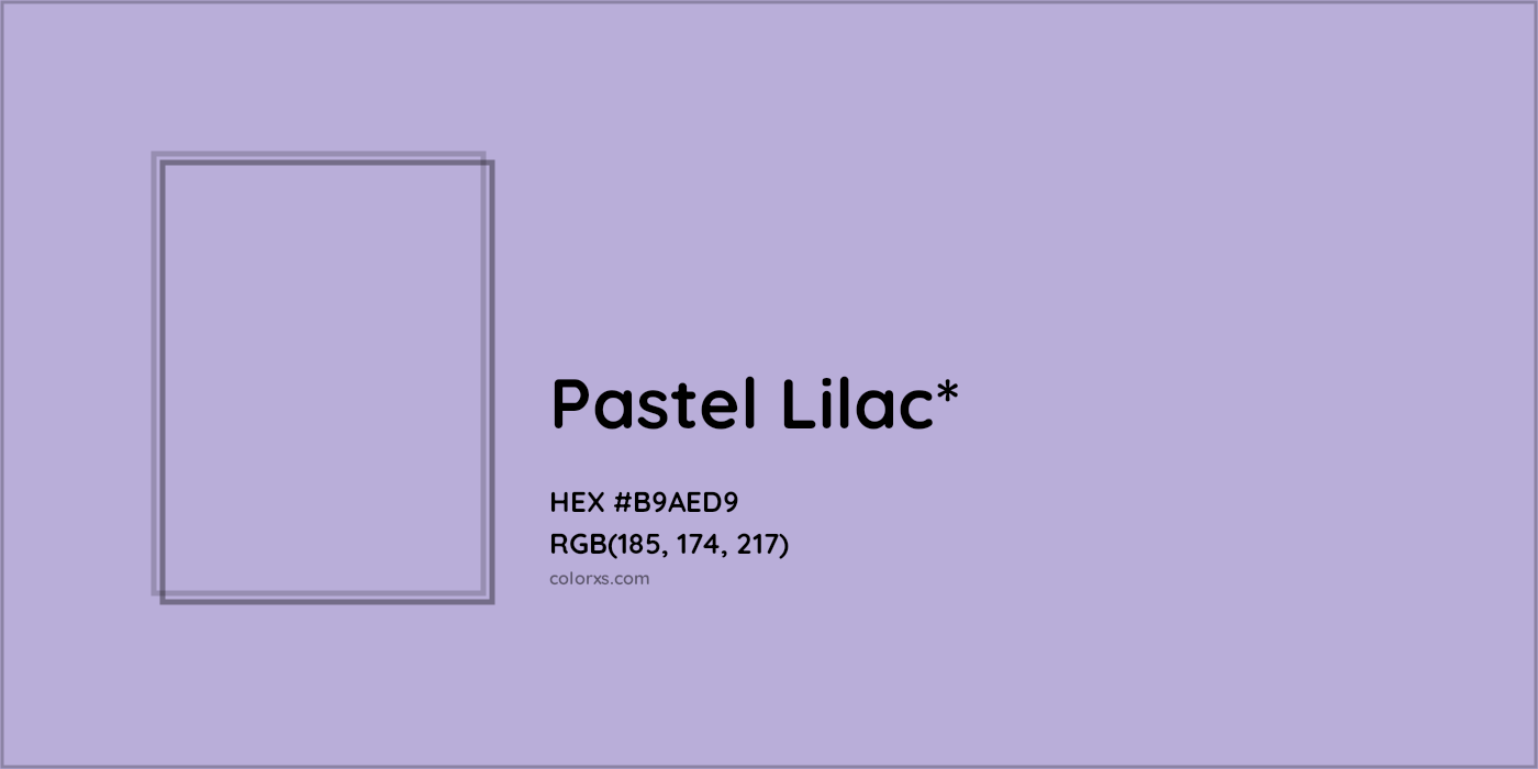 HEX #B9AED9 Color Name, Color Code, Palettes, Similar Paints, Images