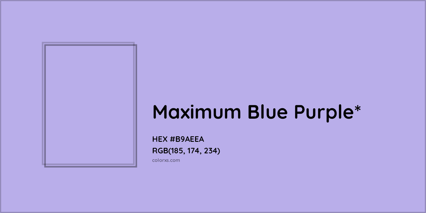 HEX #B9AEEA Color Name, Color Code, Palettes, Similar Paints, Images