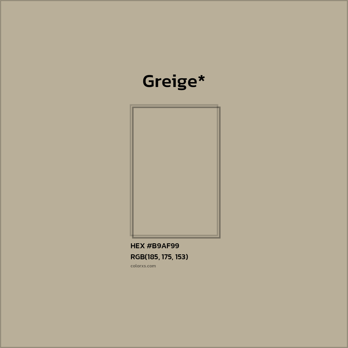 HEX #B9AF99 Color Name, Color Code, Palettes, Similar Paints, Images