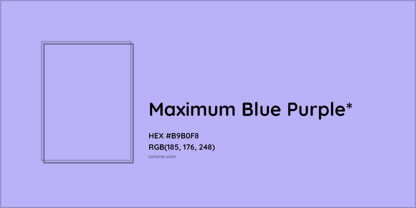 HEX #B9B0F8 Color Name, Color Code, Palettes, Similar Paints, Images