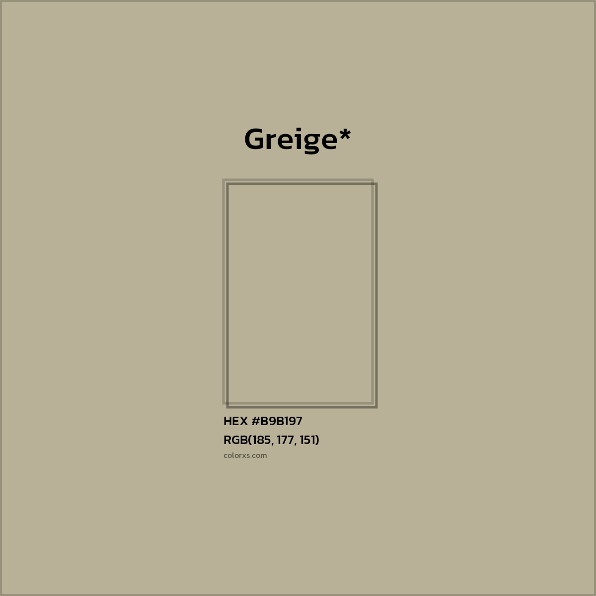 HEX #B9B197 Color Name, Color Code, Palettes, Similar Paints, Images