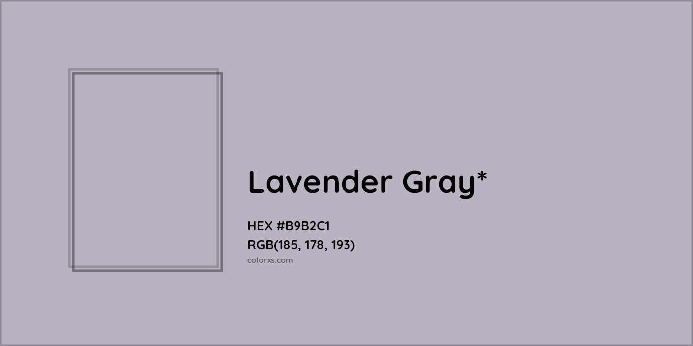 HEX #B9B2C1 Color Name, Color Code, Palettes, Similar Paints, Images