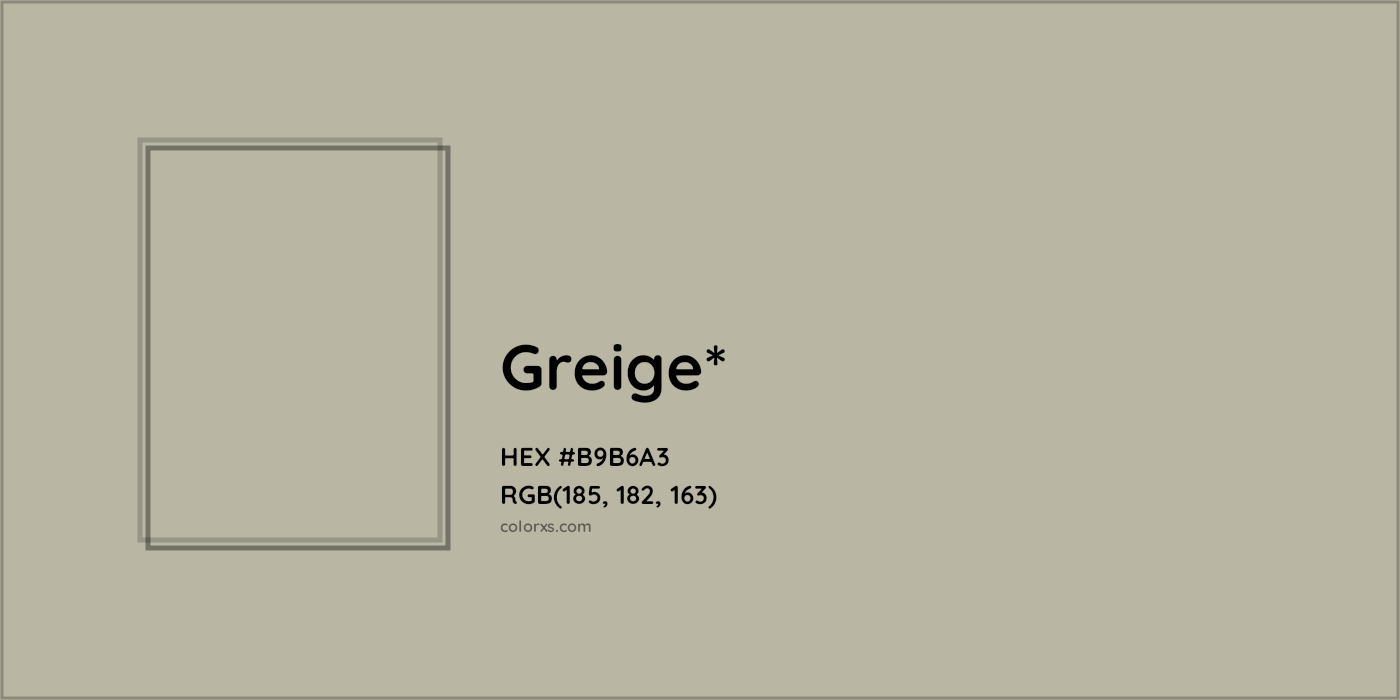 HEX #B9B6A3 Color Name, Color Code, Palettes, Similar Paints, Images