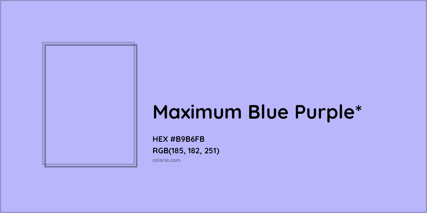 HEX #B9B6FB Color Name, Color Code, Palettes, Similar Paints, Images