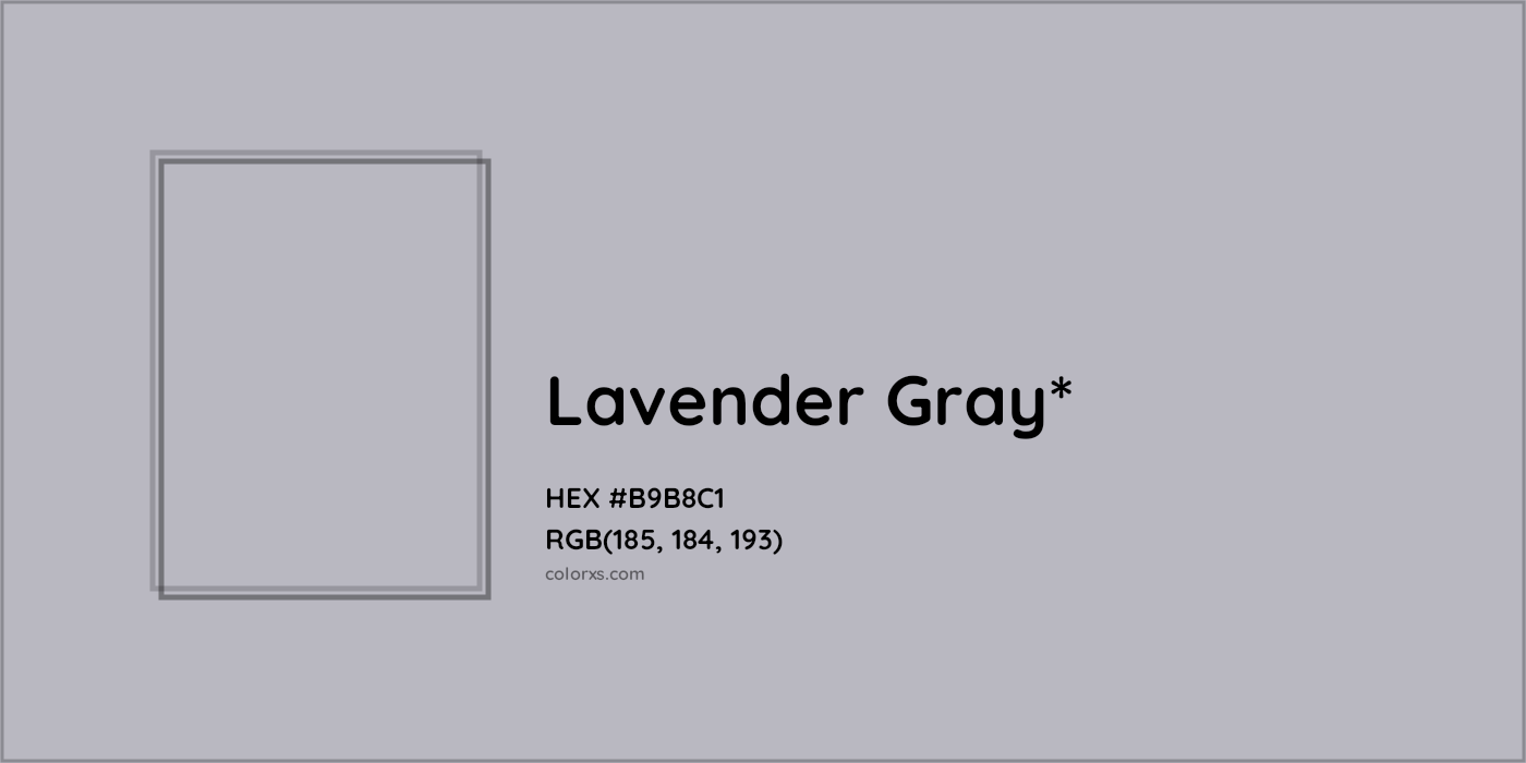 HEX #B9B8C1 Color Name, Color Code, Palettes, Similar Paints, Images