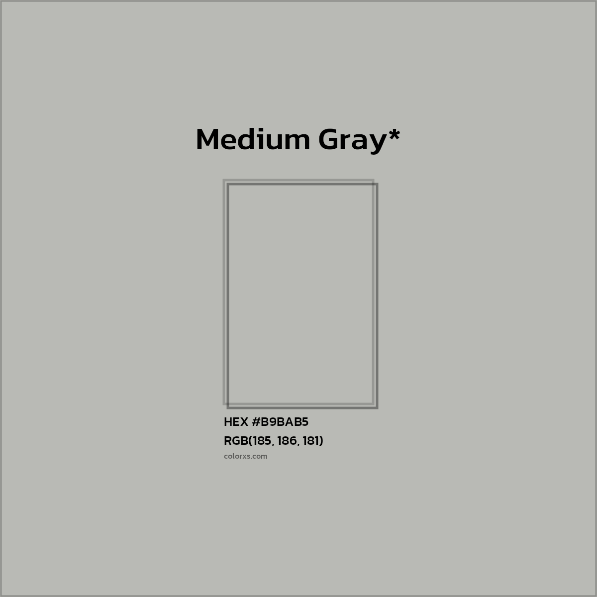 HEX #B9BAB5 Color Name, Color Code, Palettes, Similar Paints, Images