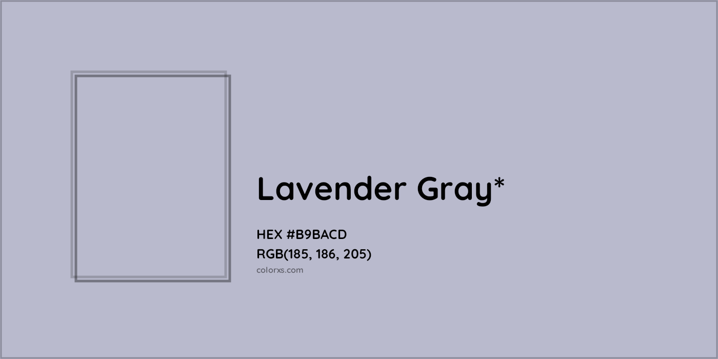 HEX #B9BACD Color Name, Color Code, Palettes, Similar Paints, Images