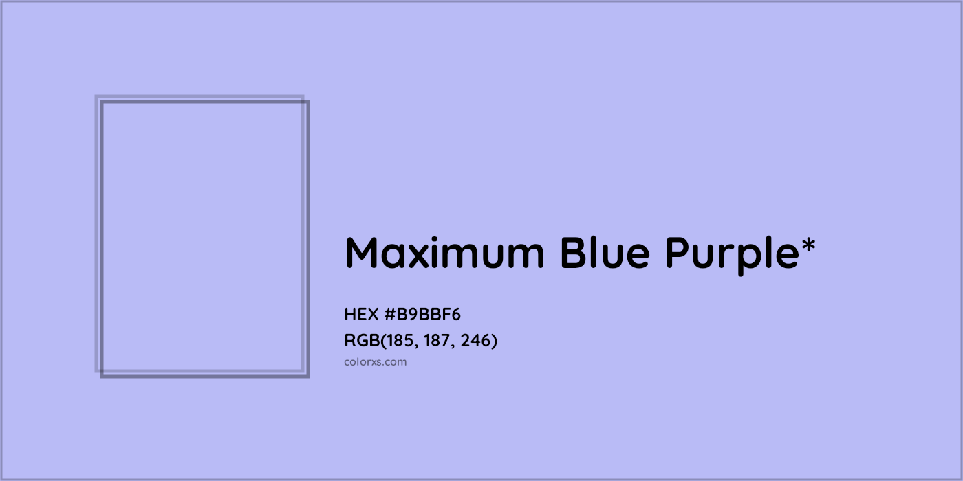 HEX #B9BBF6 Color Name, Color Code, Palettes, Similar Paints, Images