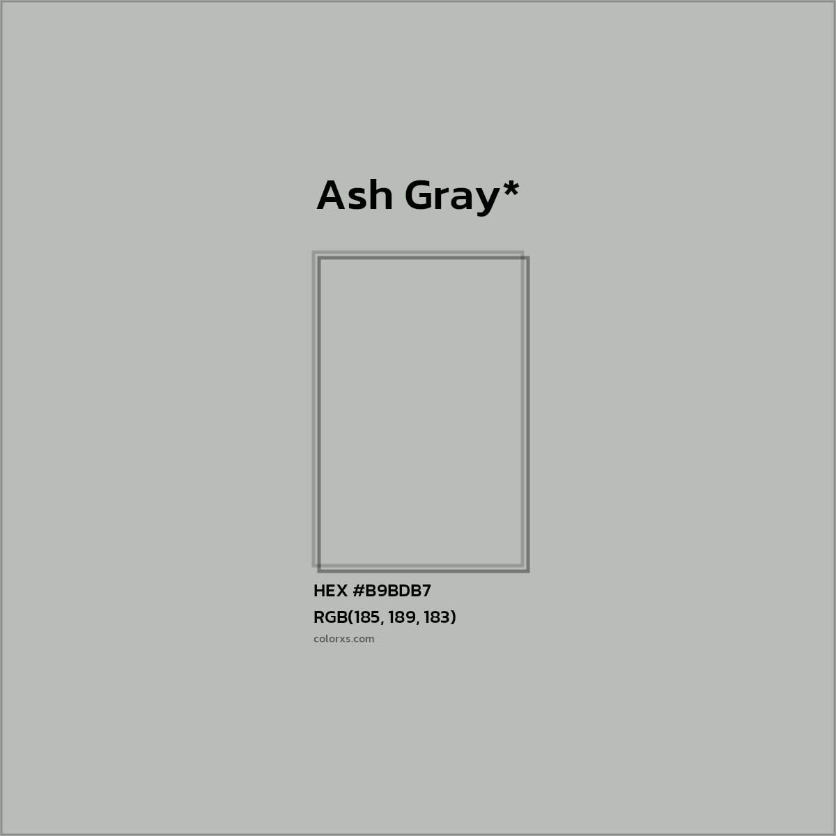 HEX #B9BDB7 Color Name, Color Code, Palettes, Similar Paints, Images