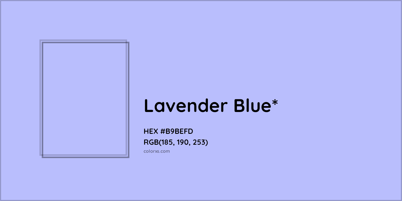 HEX #B9BEFD Color Name, Color Code, Palettes, Similar Paints, Images