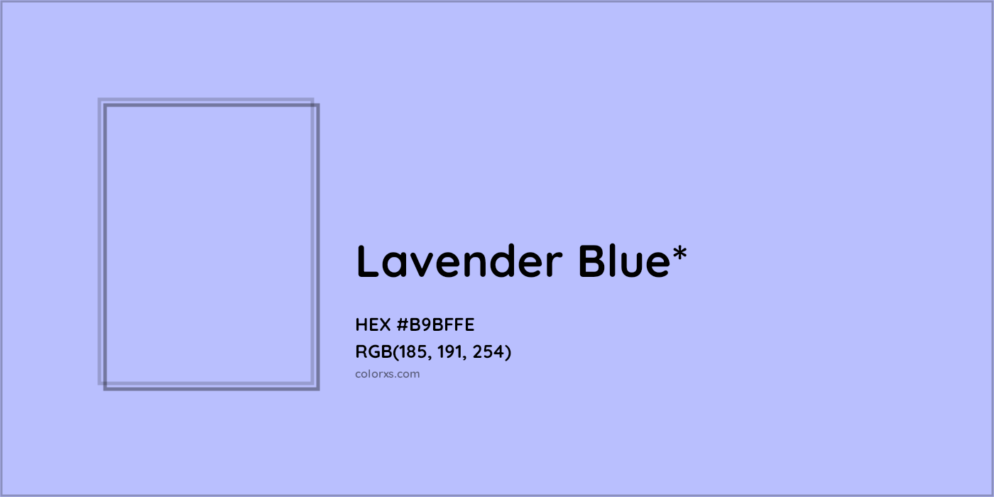 HEX #B9BFFE Color Name, Color Code, Palettes, Similar Paints, Images
