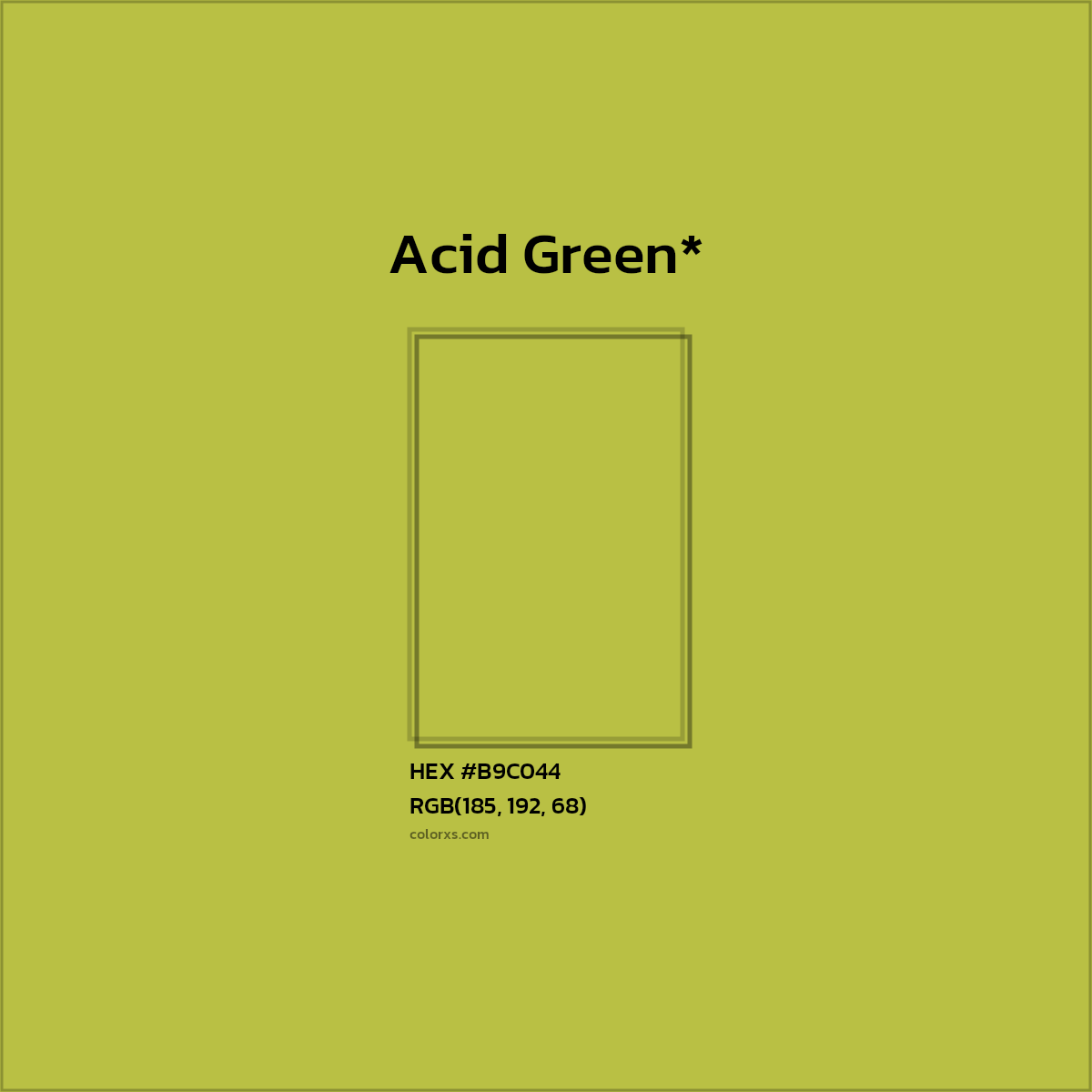 HEX #B9C044 Color Name, Color Code, Palettes, Similar Paints, Images