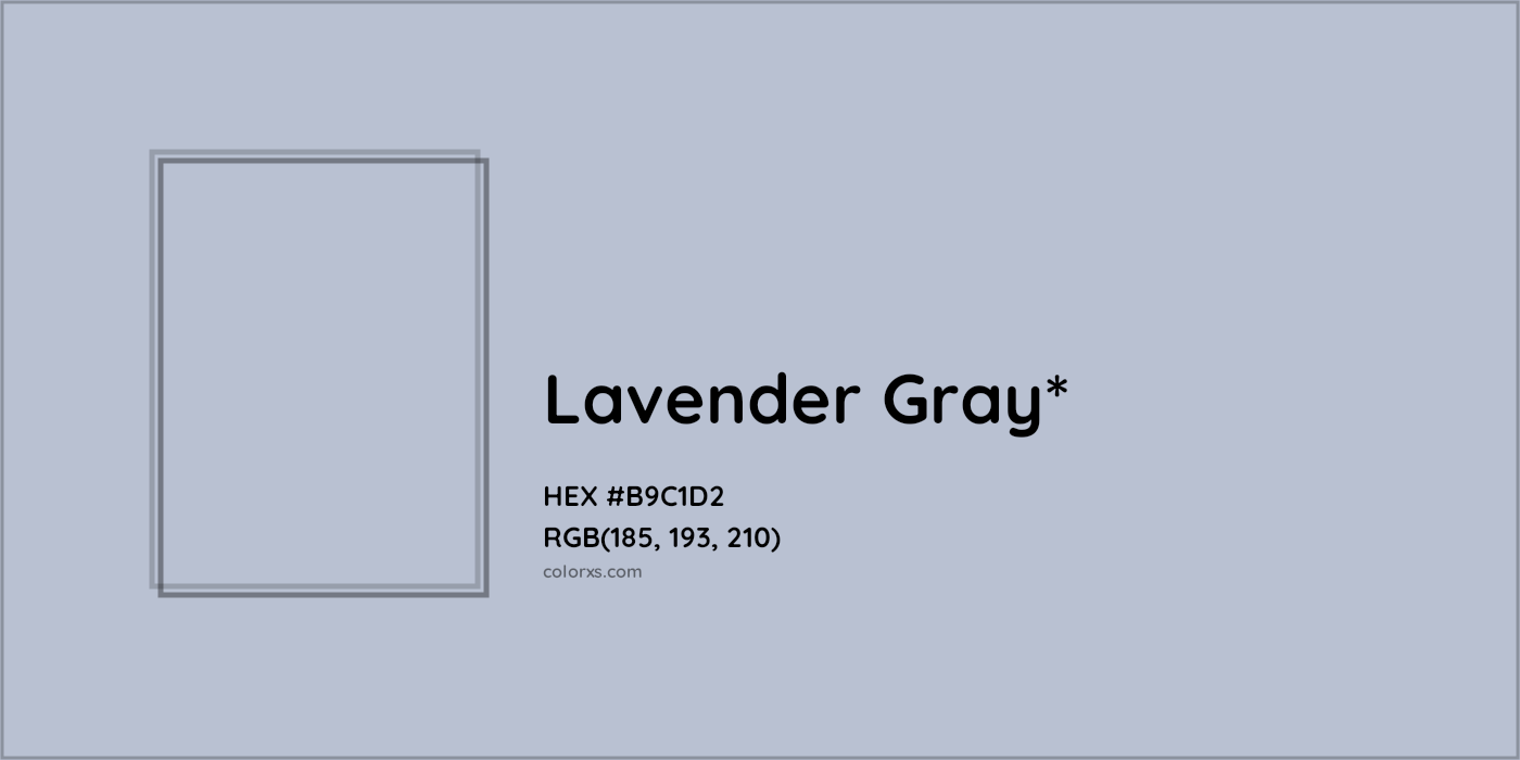 HEX #B9C1D2 Color Name, Color Code, Palettes, Similar Paints, Images