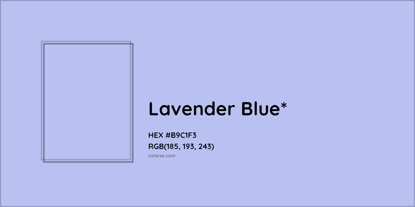 HEX #B9C1F3 Color Name, Color Code, Palettes, Similar Paints, Images