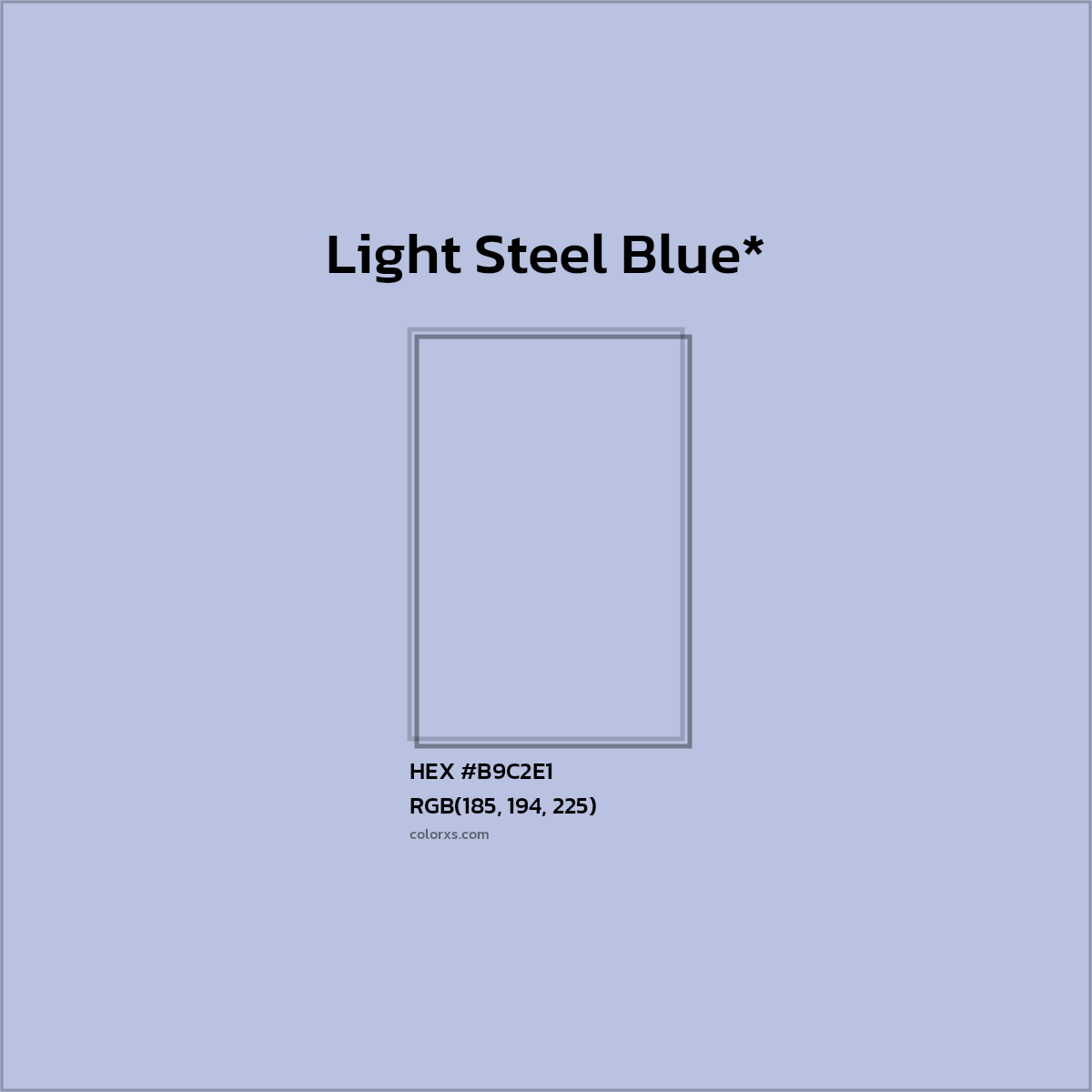 HEX #B9C2E1 Color Name, Color Code, Palettes, Similar Paints, Images