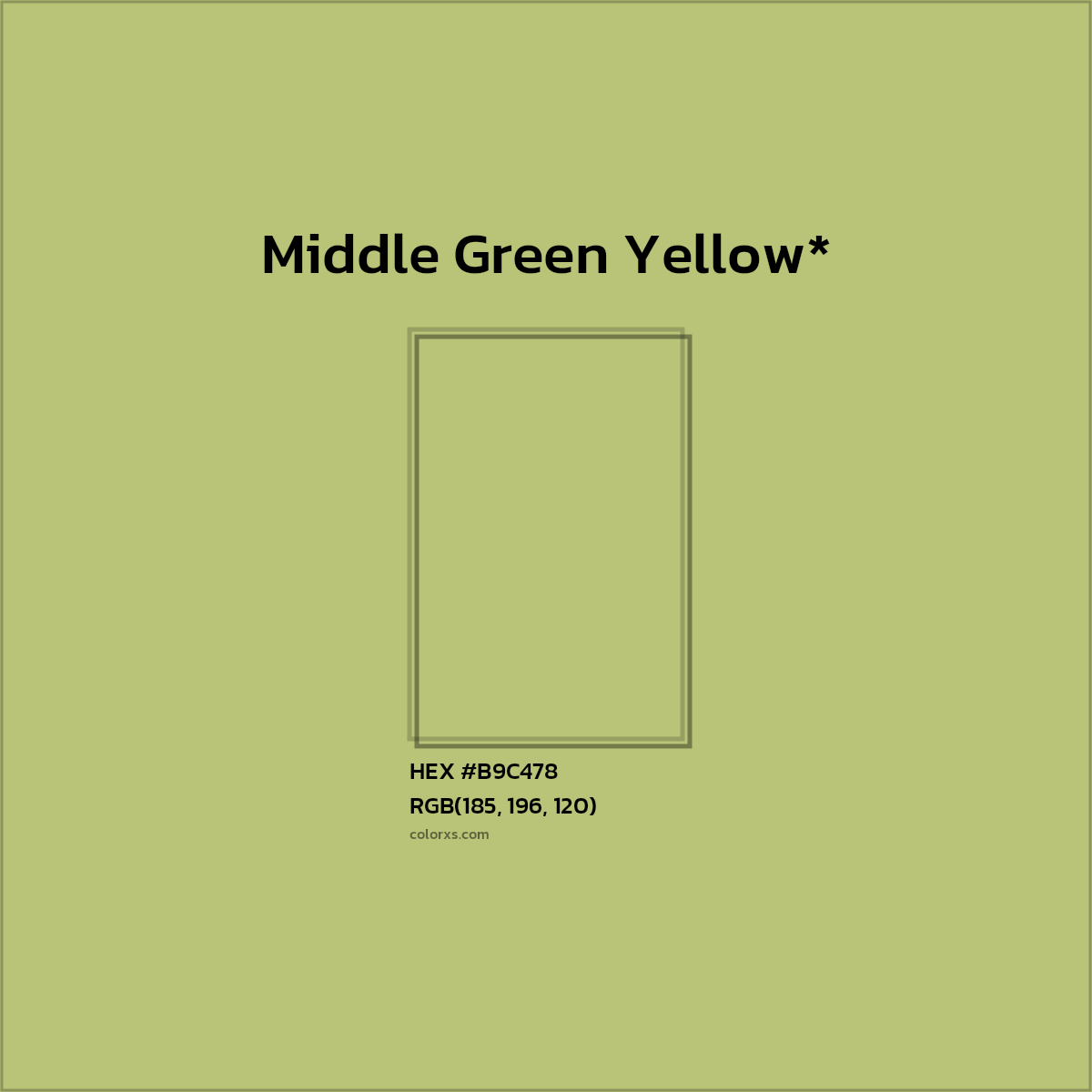 HEX #B9C478 Color Name, Color Code, Palettes, Similar Paints, Images