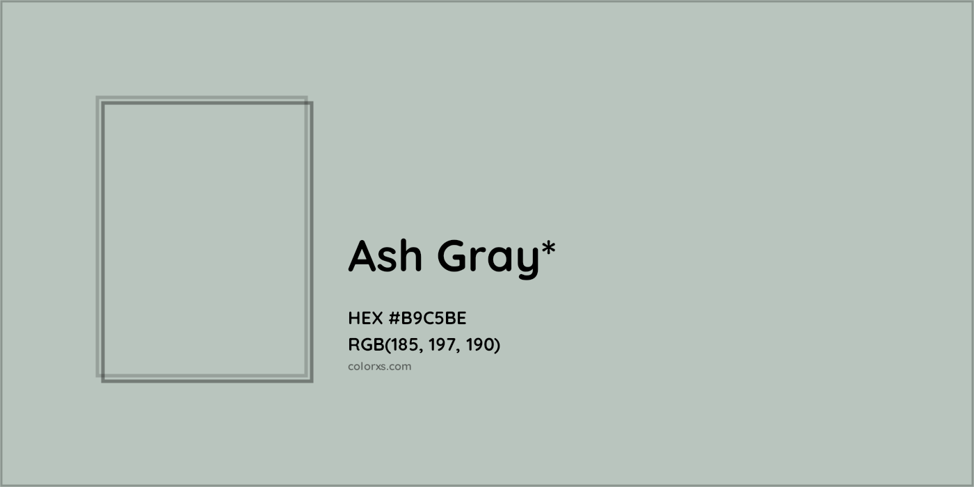 HEX #B9C5BE Color Name, Color Code, Palettes, Similar Paints, Images