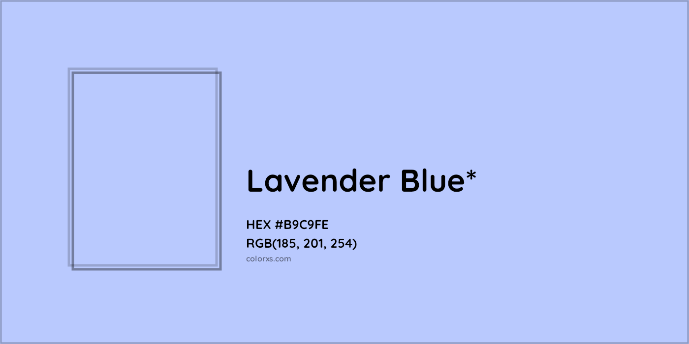 HEX #B9C9FE Color Name, Color Code, Palettes, Similar Paints, Images