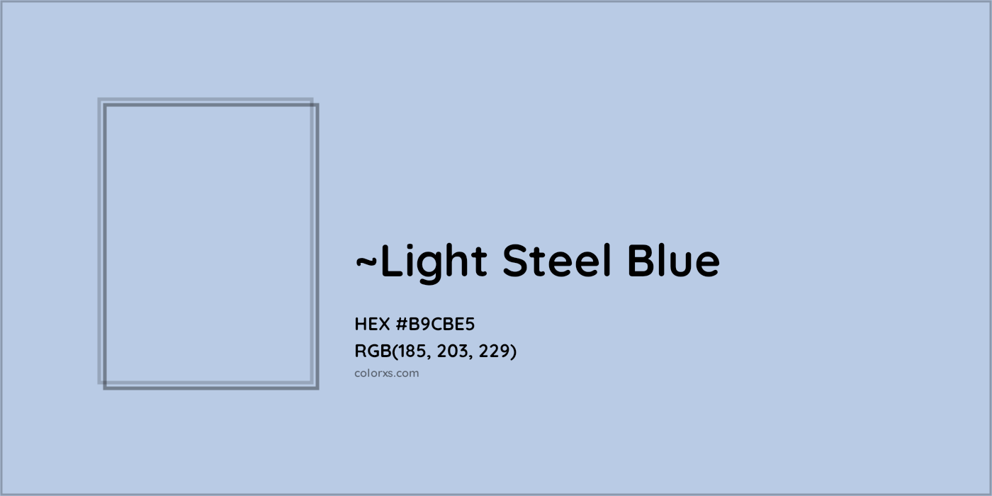 HEX #B9CBE5 Color Name, Color Code, Palettes, Similar Paints, Images