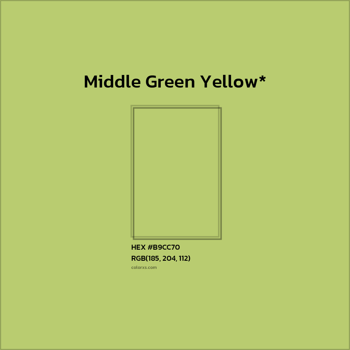 HEX #B9CC70 Color Name, Color Code, Palettes, Similar Paints, Images