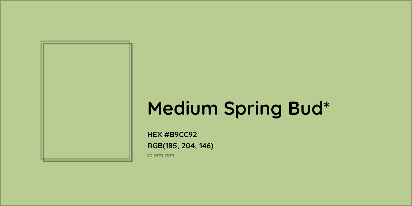 HEX #B9CC92 Color Name, Color Code, Palettes, Similar Paints, Images