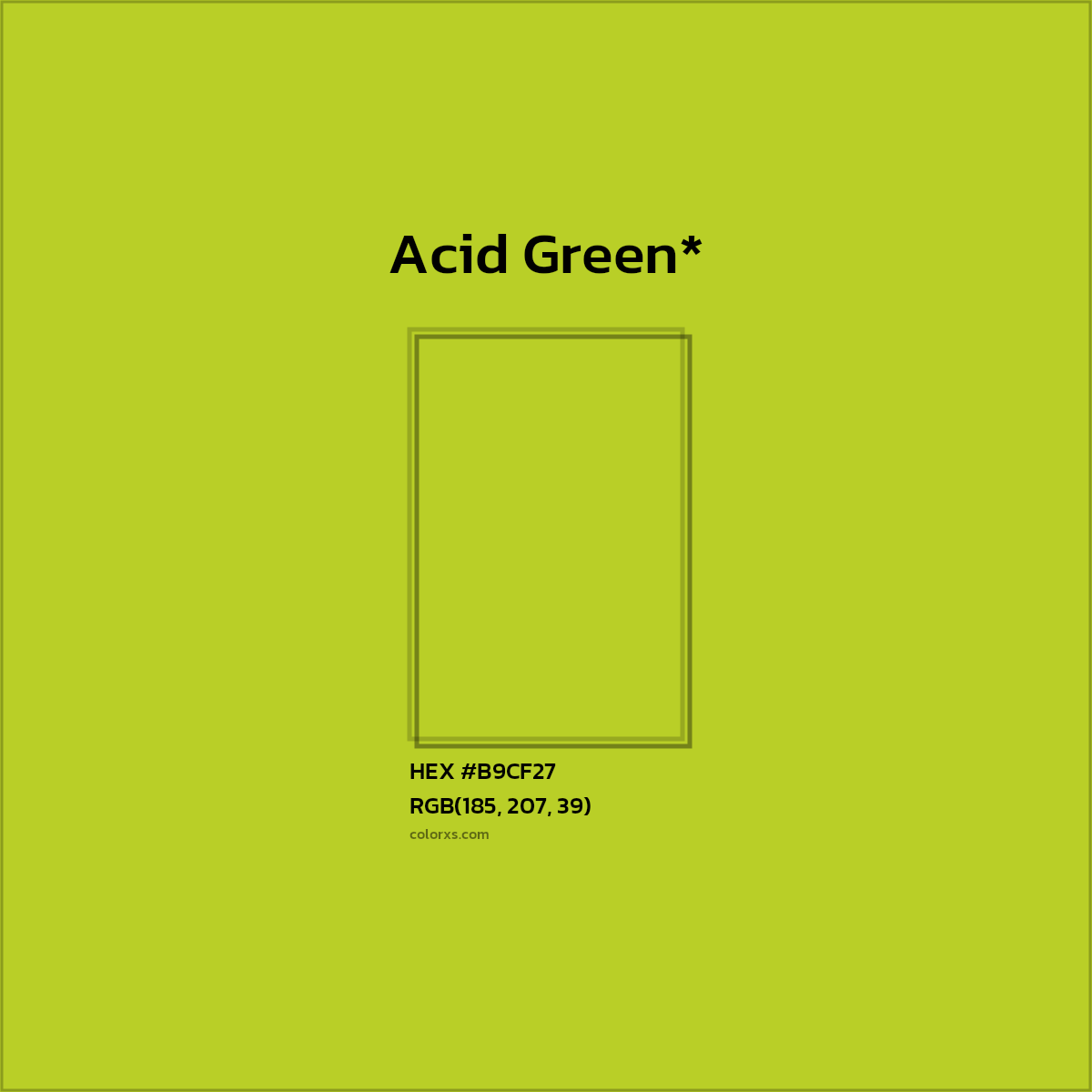 HEX #B9CF27 Color Name, Color Code, Palettes, Similar Paints, Images