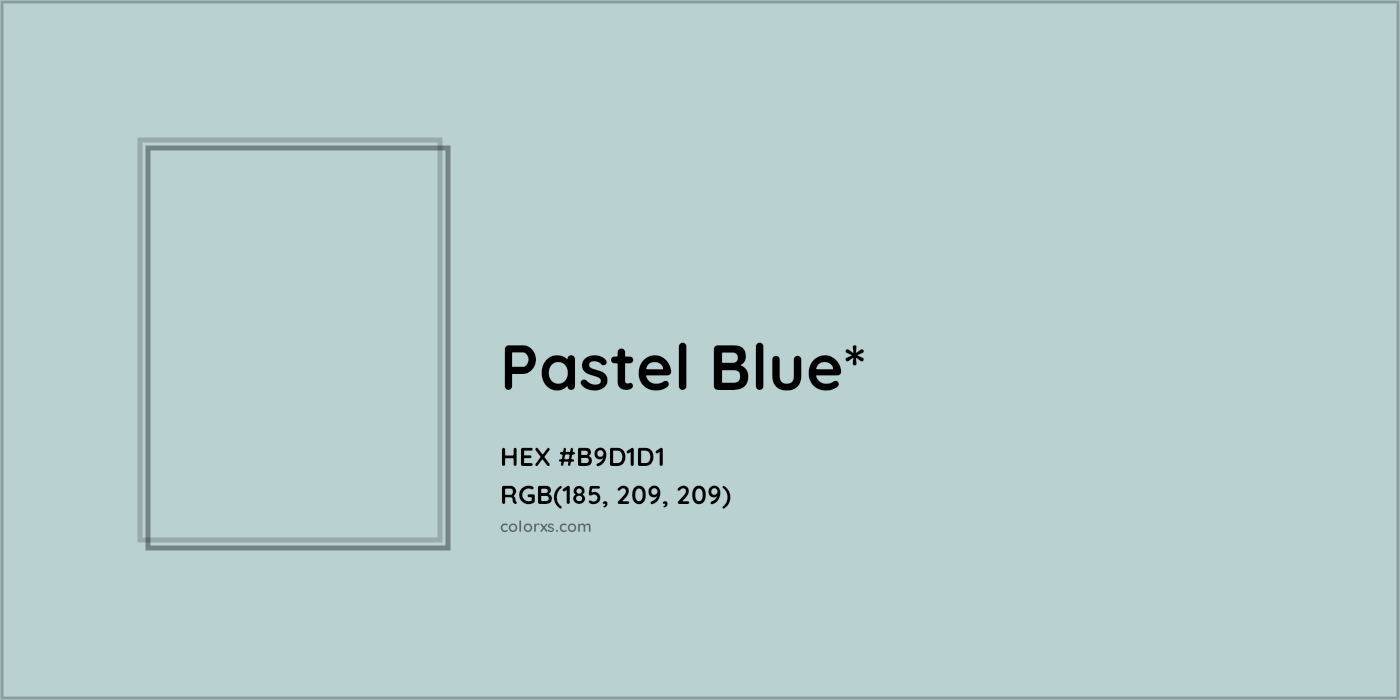 HEX #B9D1D1 Color Name, Color Code, Palettes, Similar Paints, Images