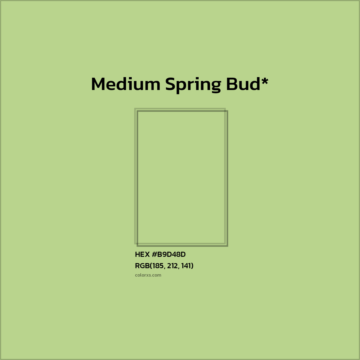 HEX #B9D48D Color Name, Color Code, Palettes, Similar Paints, Images