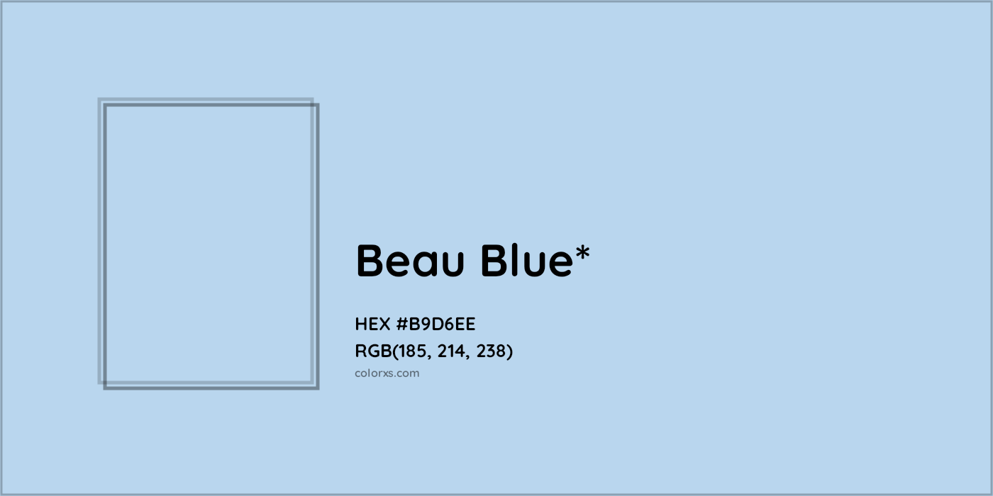 HEX #B9D6EE Color Name, Color Code, Palettes, Similar Paints, Images