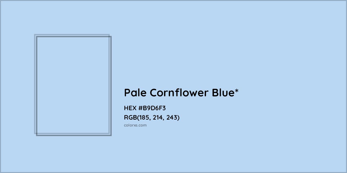 HEX #B9D6F3 Color Name, Color Code, Palettes, Similar Paints, Images