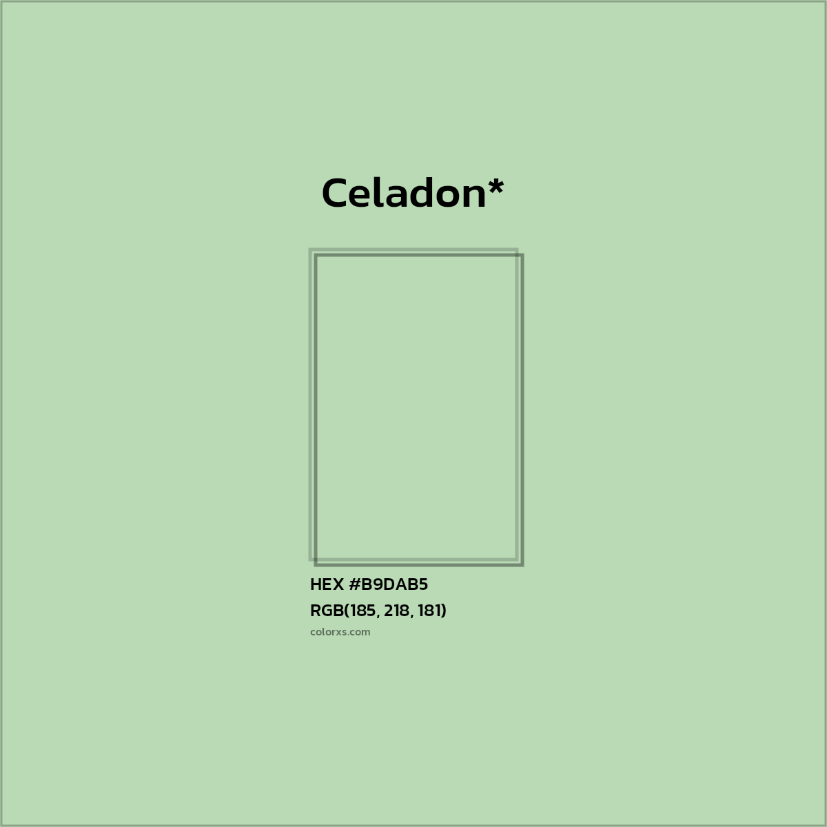 HEX #B9DAB5 Color Name, Color Code, Palettes, Similar Paints, Images