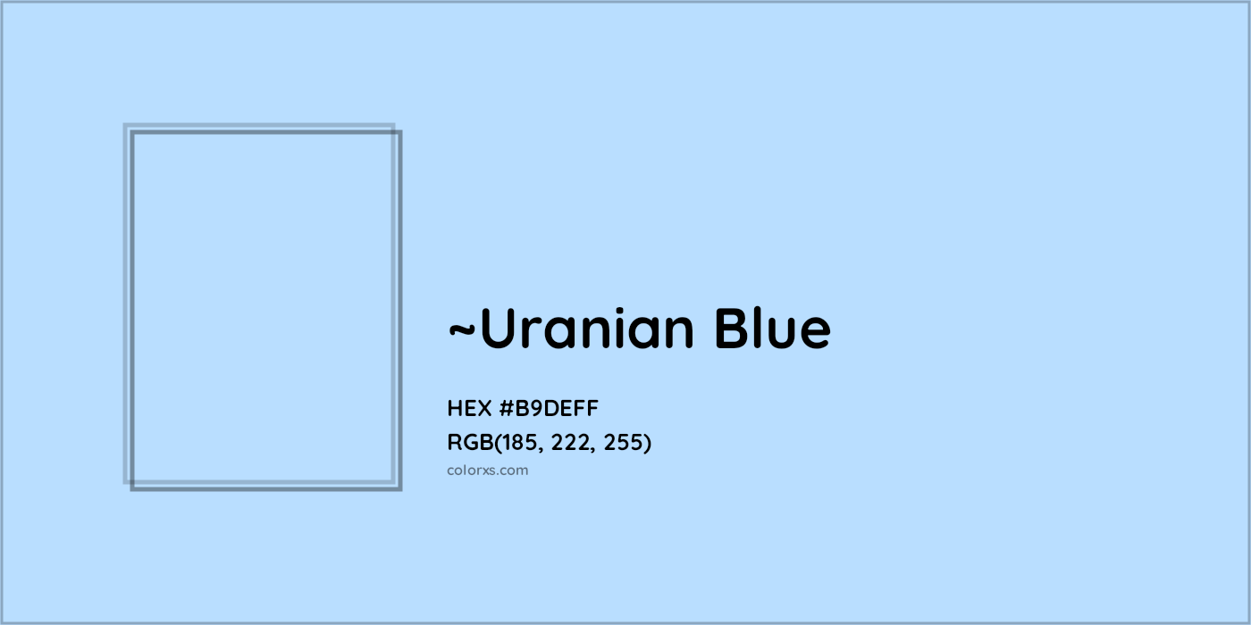 HEX #B9DEFF Color Name, Color Code, Palettes, Similar Paints, Images