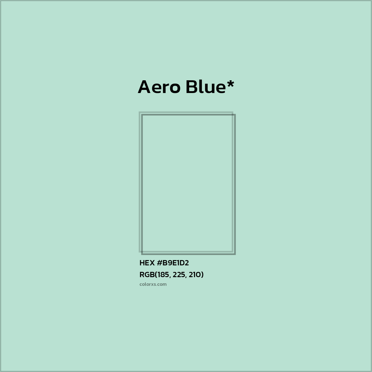 HEX #B9E1D2 Color Name, Color Code, Palettes, Similar Paints, Images