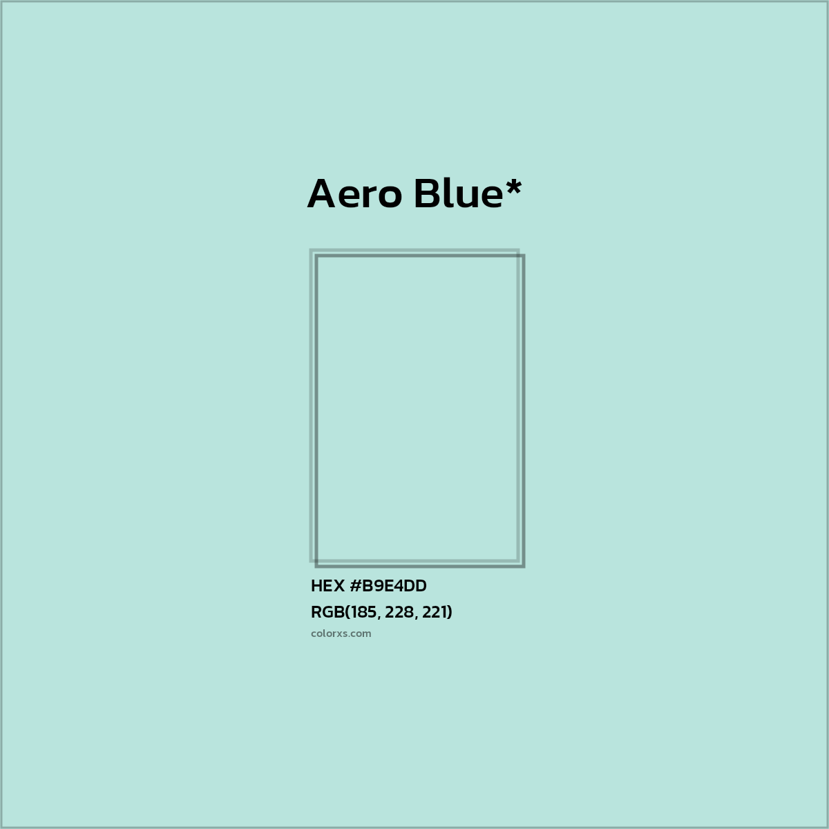 HEX #B9E4DD Color Name, Color Code, Palettes, Similar Paints, Images