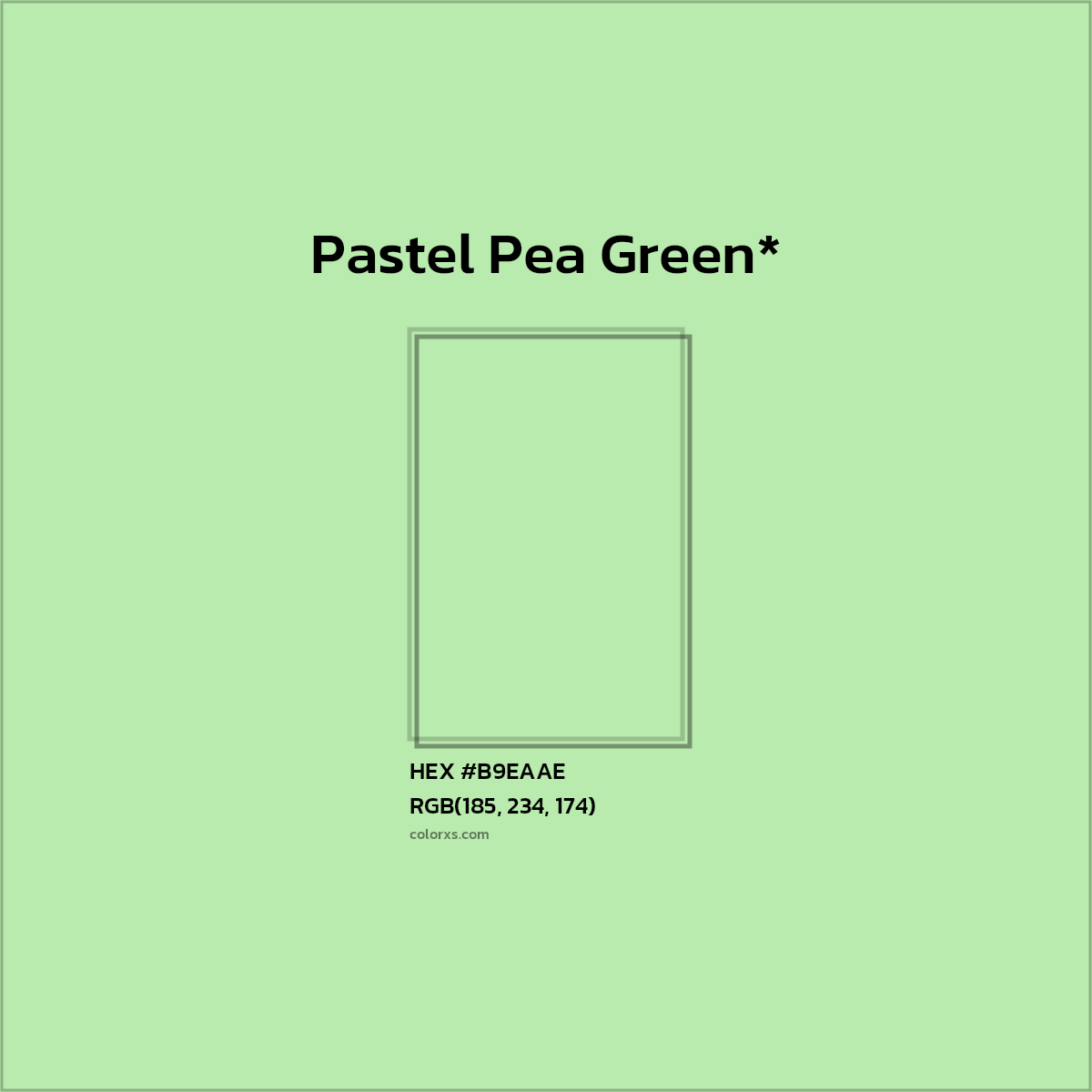 HEX #B9EAAE Color Name, Color Code, Palettes, Similar Paints, Images
