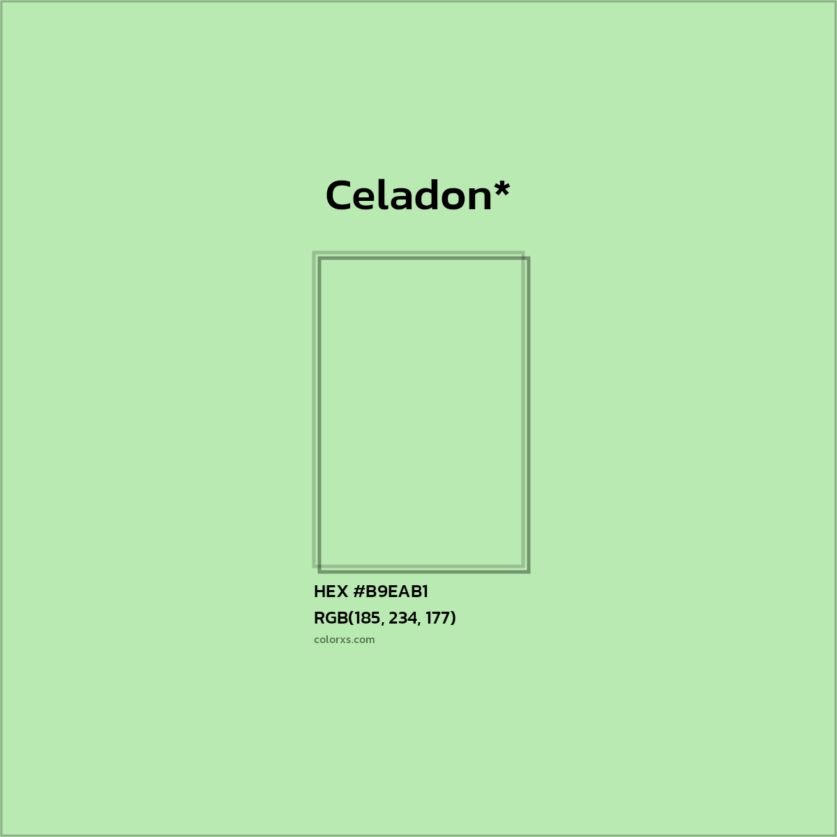 HEX #B9EAB1 Color Name, Color Code, Palettes, Similar Paints, Images
