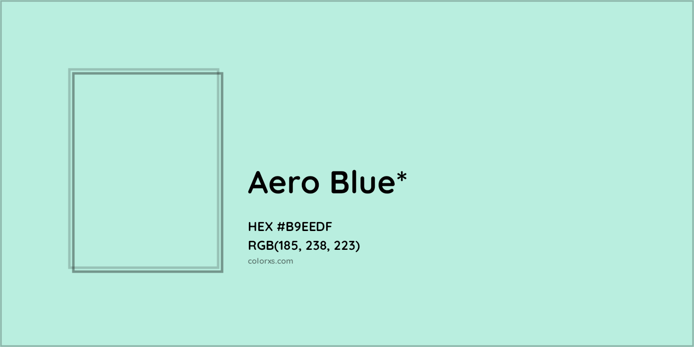 HEX #B9EEDF Color Name, Color Code, Palettes, Similar Paints, Images