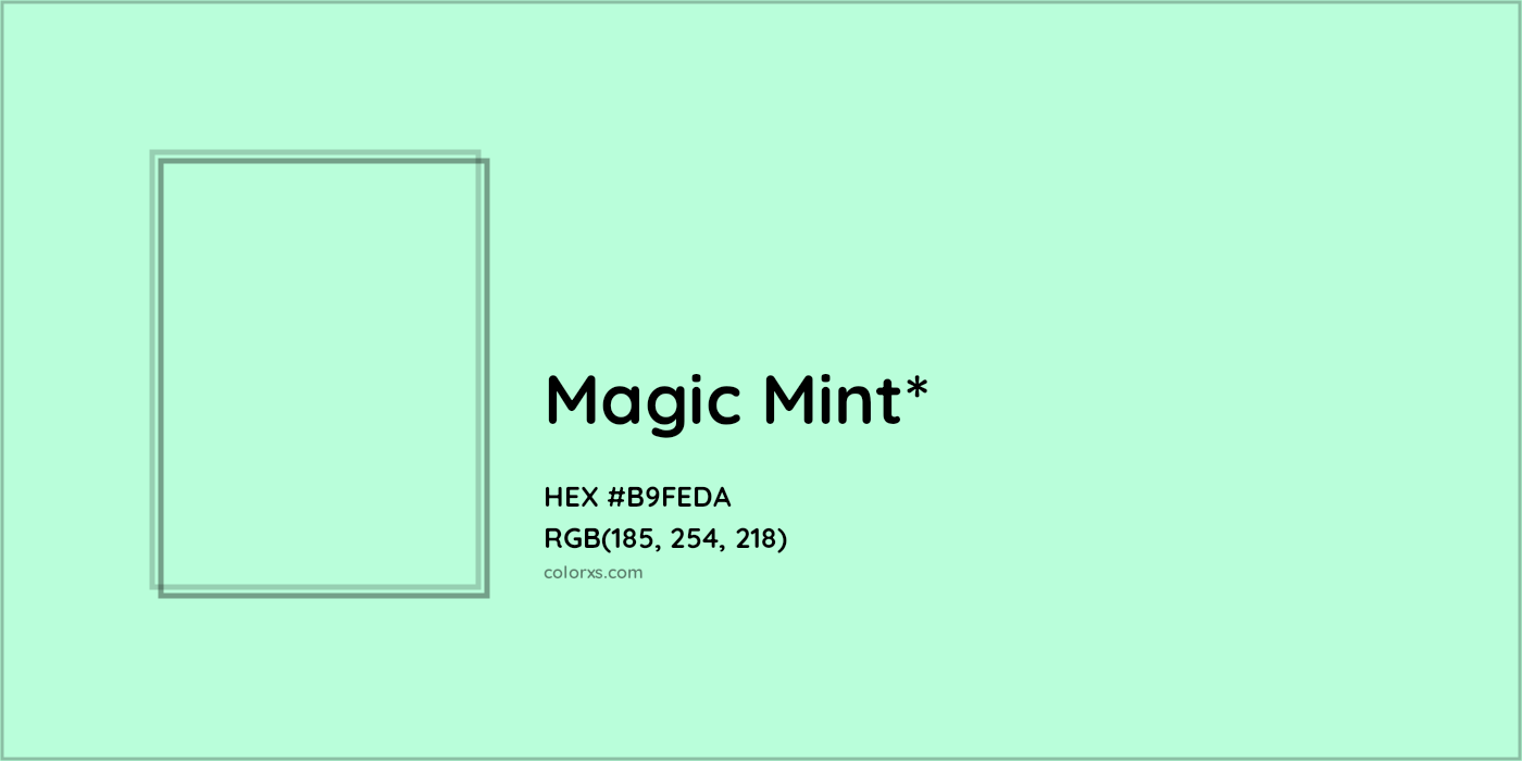 HEX #B9FEDA Color Name, Color Code, Palettes, Similar Paints, Images