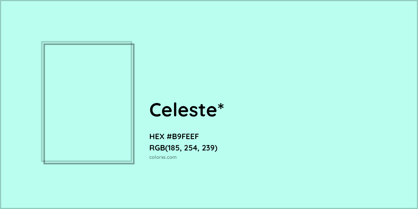 HEX #B9FEEF Color Name, Color Code, Palettes, Similar Paints, Images
