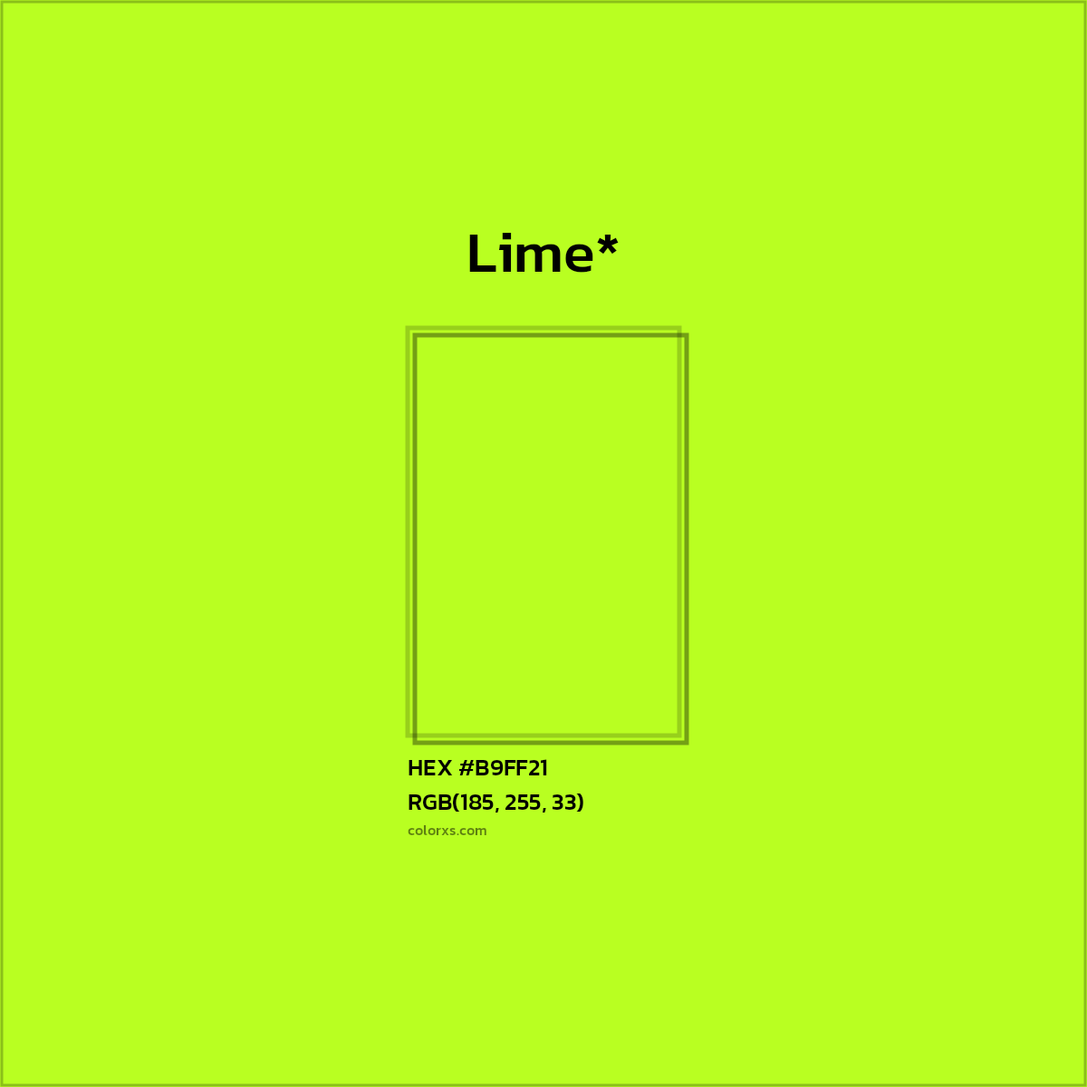 HEX #B9FF21 Color Name, Color Code, Palettes, Similar Paints, Images