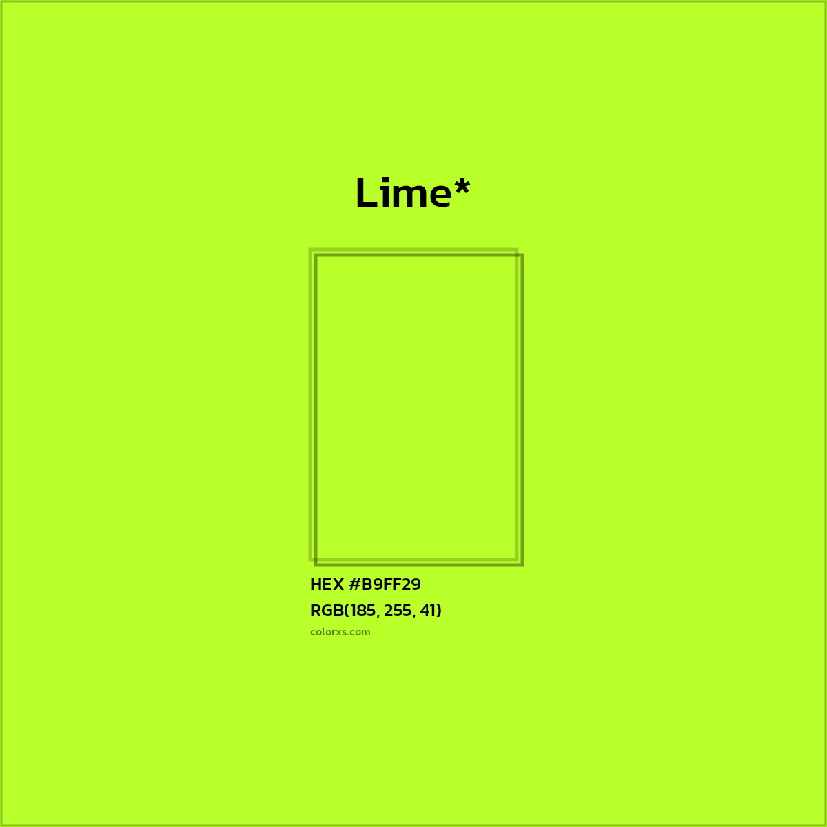 HEX #B9FF29 Color Name, Color Code, Palettes, Similar Paints, Images