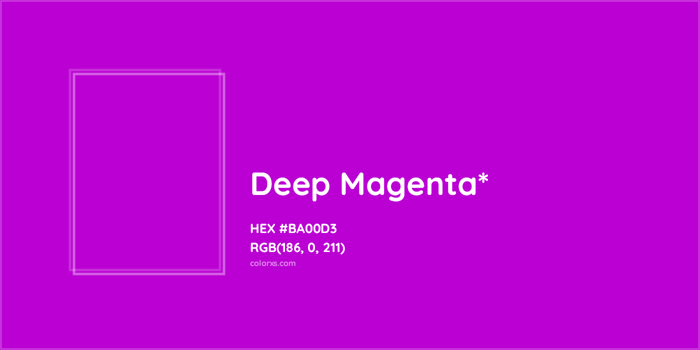 HEX #BA00D3 Color Name, Color Code, Palettes, Similar Paints, Images