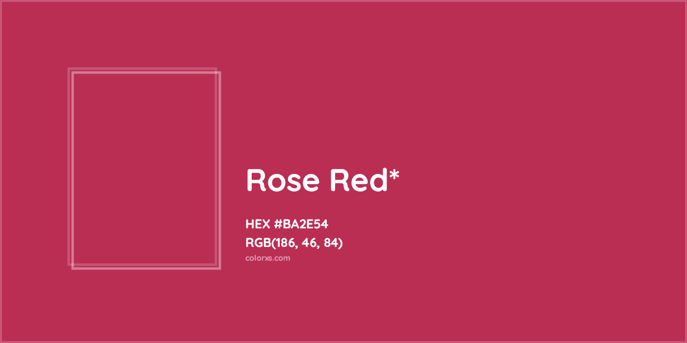 HEX #BA2E54 Color Name, Color Code, Palettes, Similar Paints, Images