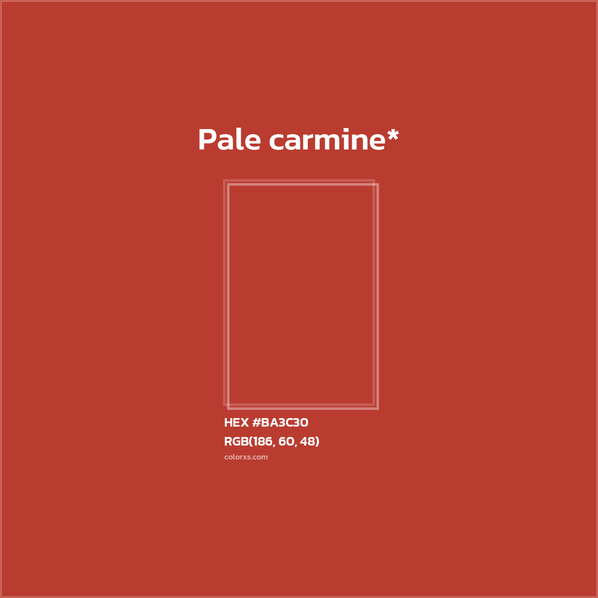 HEX #BA3C30 Color Name, Color Code, Palettes, Similar Paints, Images