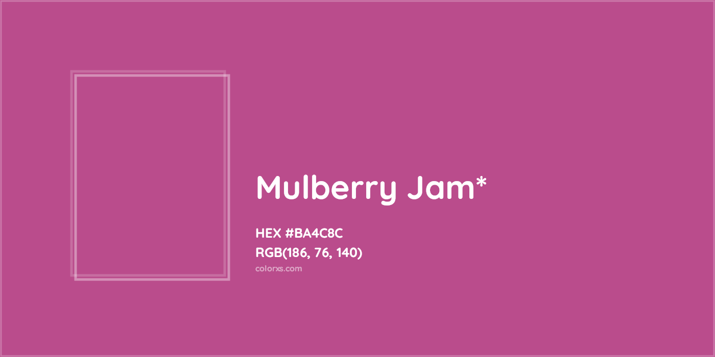 HEX #BA4C8C Color Name, Color Code, Palettes, Similar Paints, Images