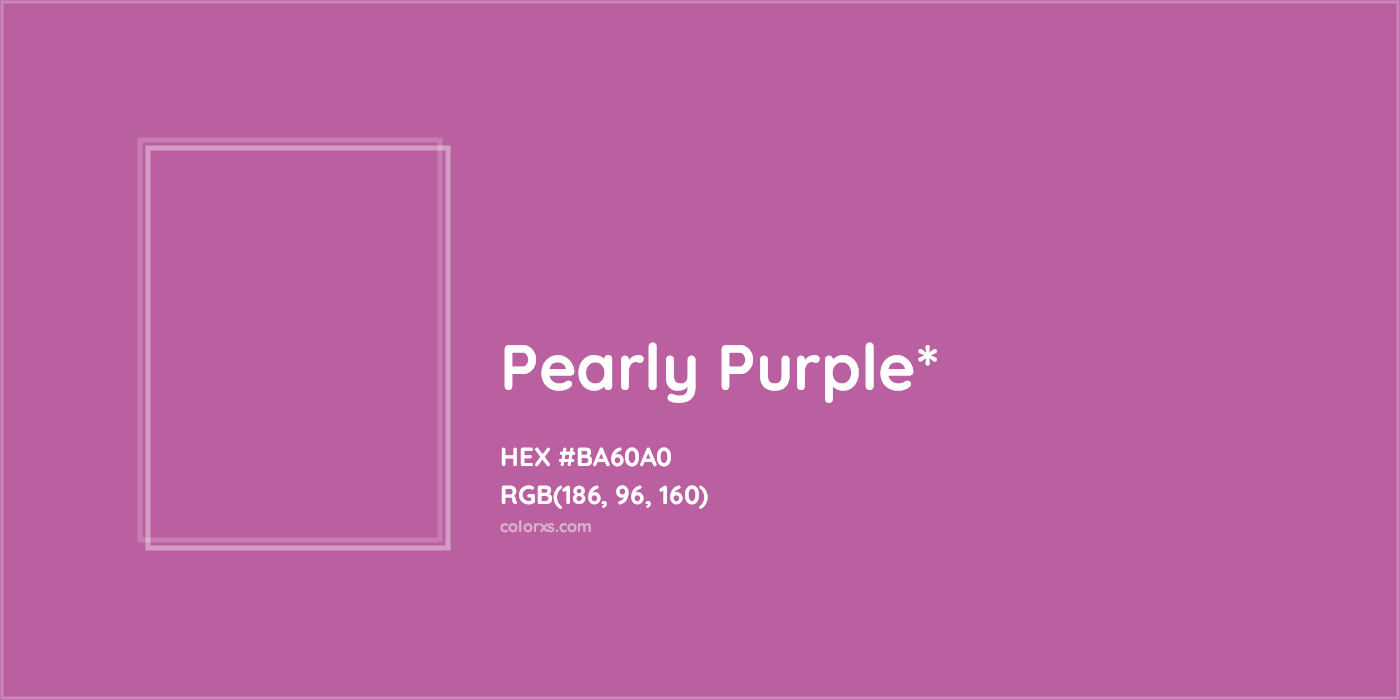 HEX #BA60A0 Color Name, Color Code, Palettes, Similar Paints, Images